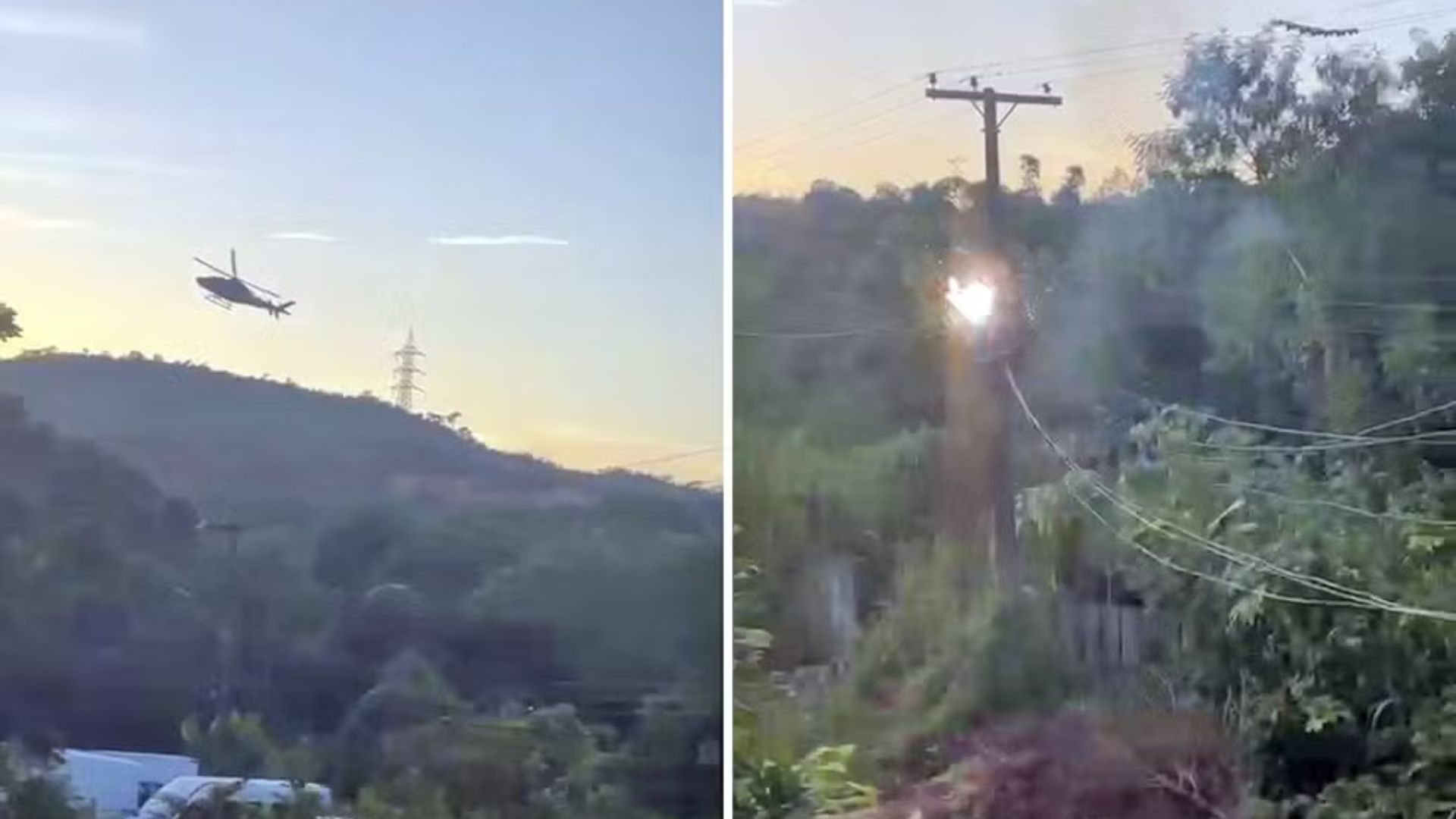Um helicóptero da Polícia Civil do RJ, em operação na Baixada Fluminense, foi alvo de disparos enquanto participava de uma diligência